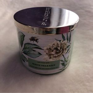 NEW Unburned BBW White Tea and Sage Candle